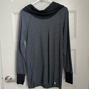 Eddie Bauer Charcoal/Black Long Sleeve Tunic Top Size Medium